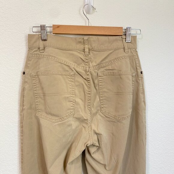 LL Bean womens classic fit/straight pants #277949 khaki size 8 tall - Picture 4 of 6